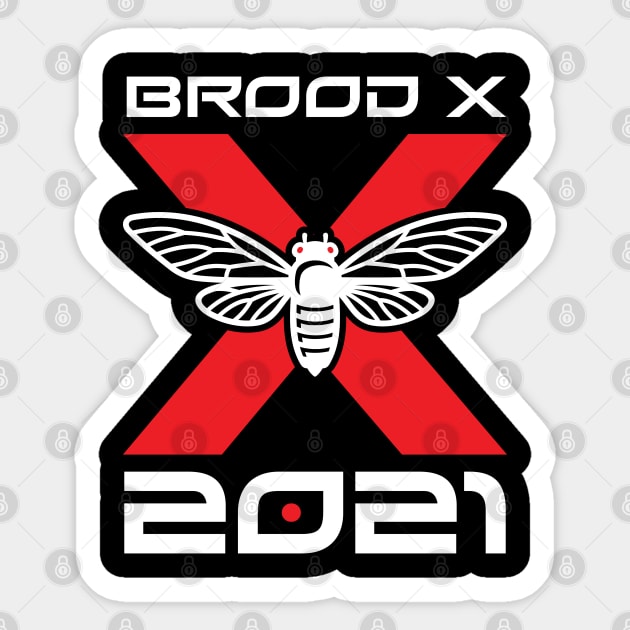 Cicada Brood X 2021 Reemergence Theme Minimalist Sticker by creative